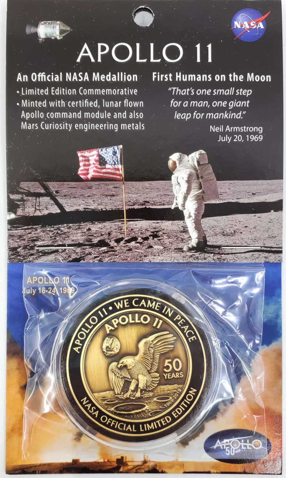 Discount NASA Gear Apollo 11 Medallion