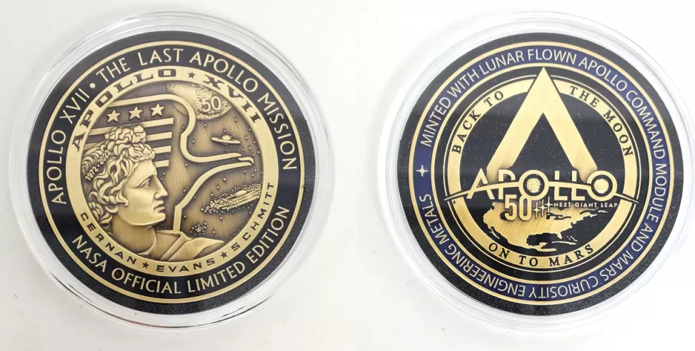 Store NASA Gear Apollo 17 50th Carded Medallion