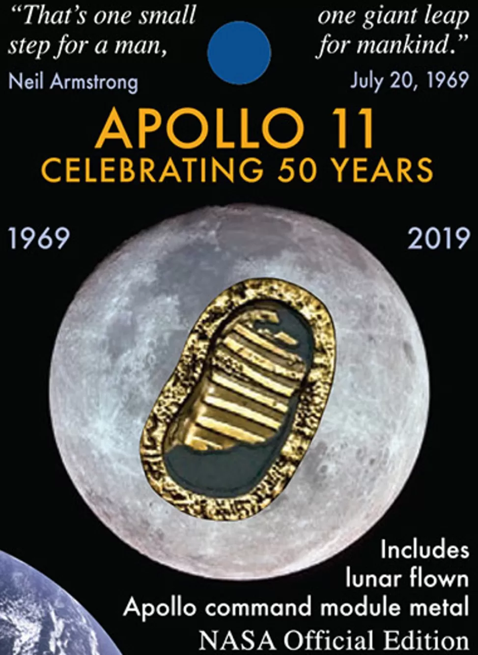 Fashion NASA Gear Apollo 50th - First Footprints Pin