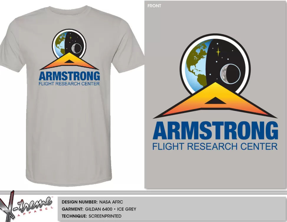 Shop NASA Gear Armstrong Flight Research Center Logo Tee (Unisex)