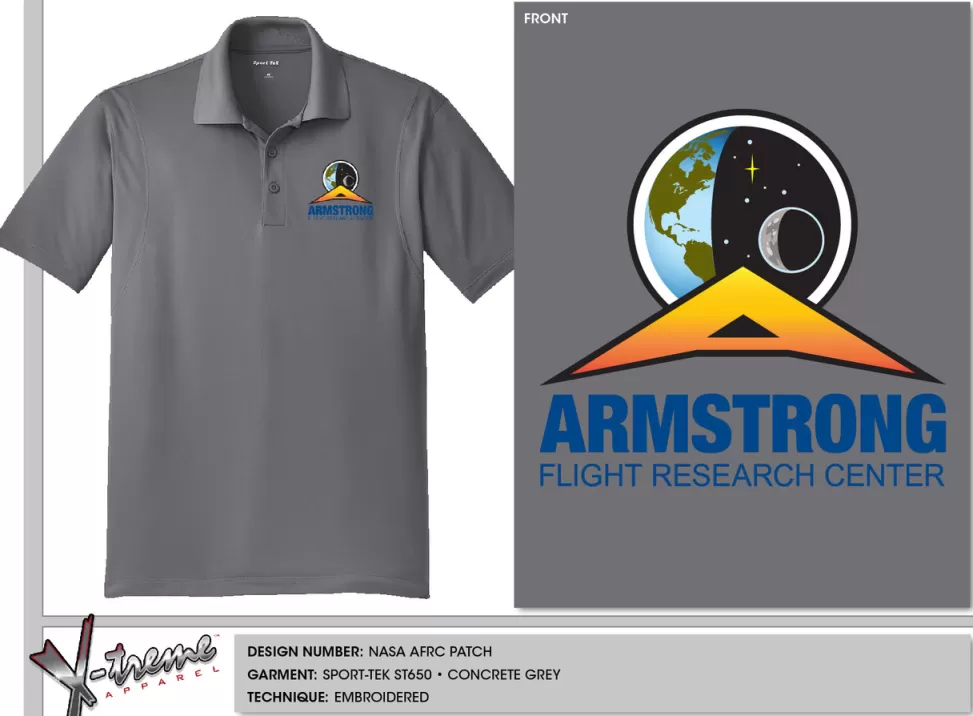 Shop NASA Gear Armstrong Flight Research Center Polo (Unisex)