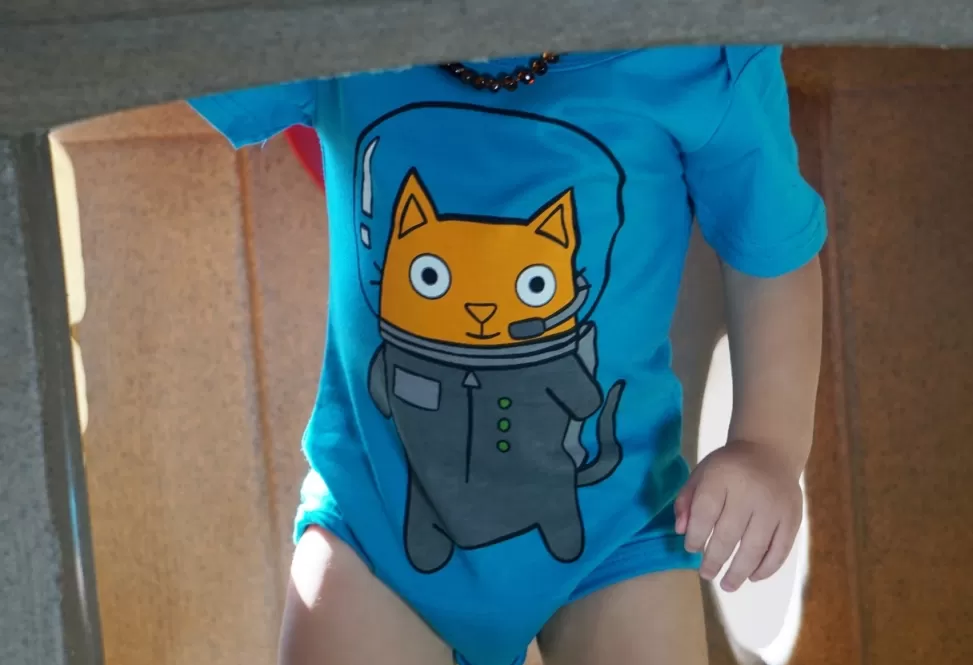 Clearance NASA Gear Astro Cat Bodysuit by Doodle Pants