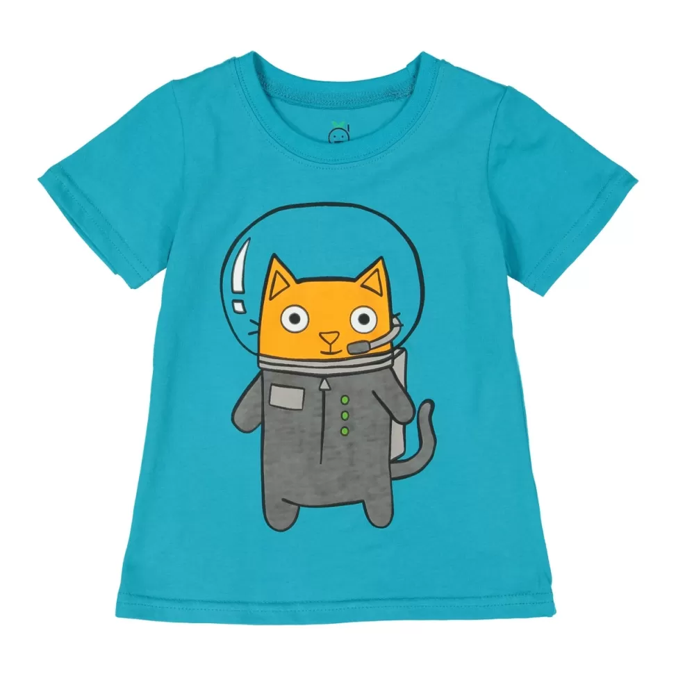 Store NASA Gear Astro Cat Tee Shirt by Doodle Pants