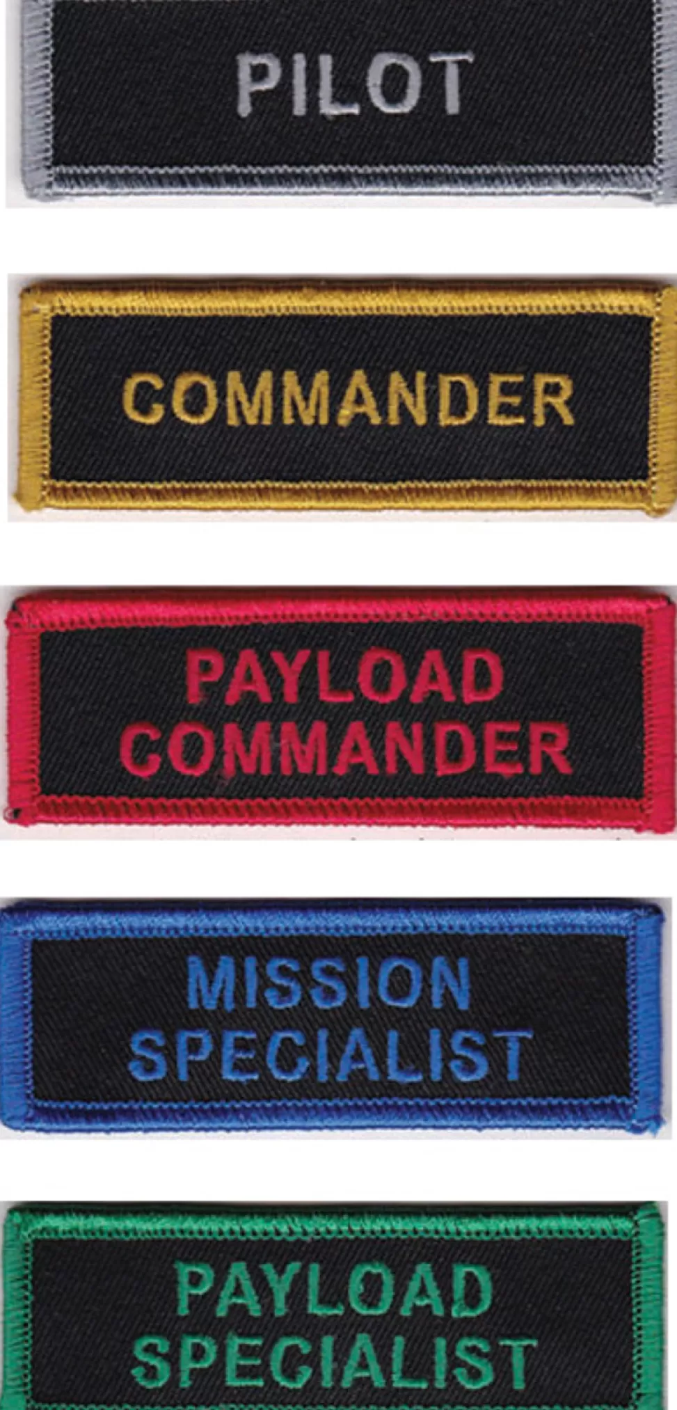 Online NASA Gear Astronaut Rank Patches