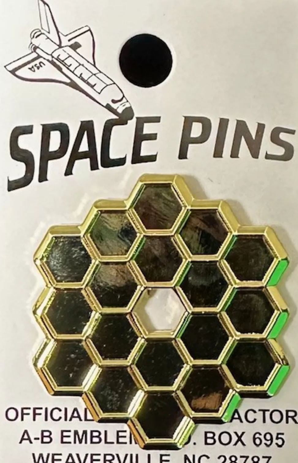 Store NASA Gear James Webb Space Telescope (JWST) Gold Pin