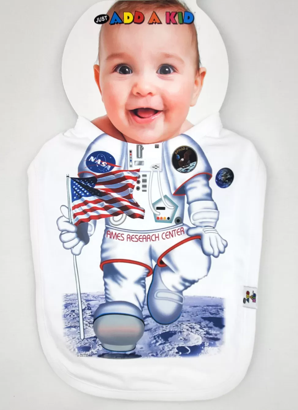 Cheap NASA Gear NASA Ames Research Center - Space Themed Baby Bib by Add-A-Kid