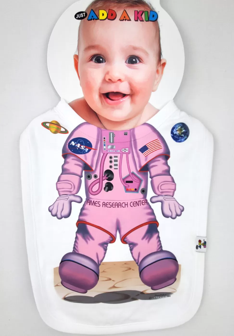 Cheap NASA Gear NASA Ames Research Center - Space Themed Baby Bib by Add-A-Kid