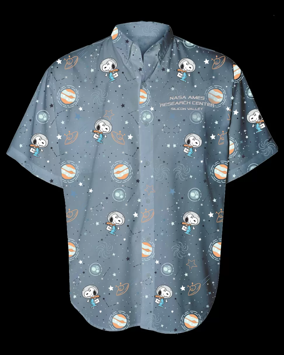 Sale NASA Gear NASA Ames Research Center Snoopy Design Dress Shirt