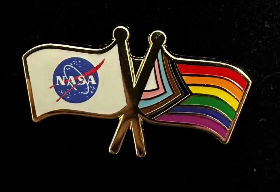 Cheap NASA Gear NASA & Pride Flag Pin