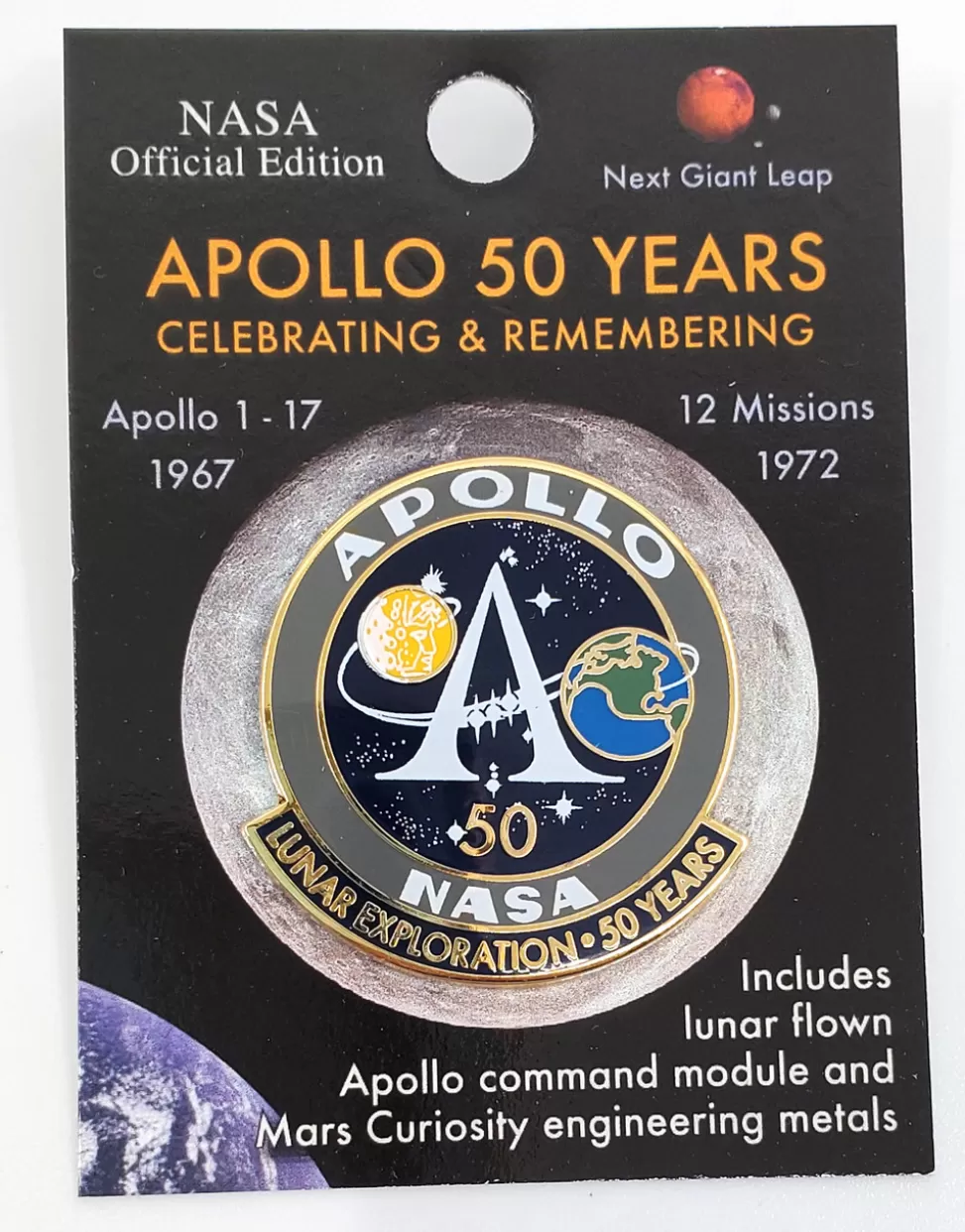 Sale NASA Gear NASA Apollo Program 50th Anniversary Pin