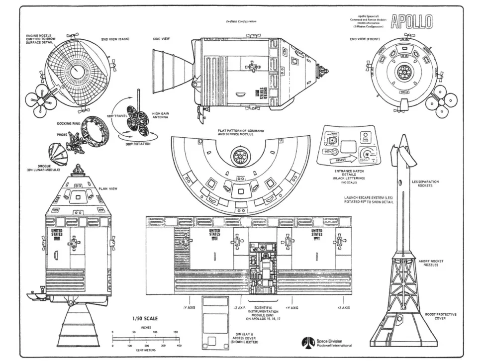 Clearance NASA Gear NASA Apollo Technical Drawings