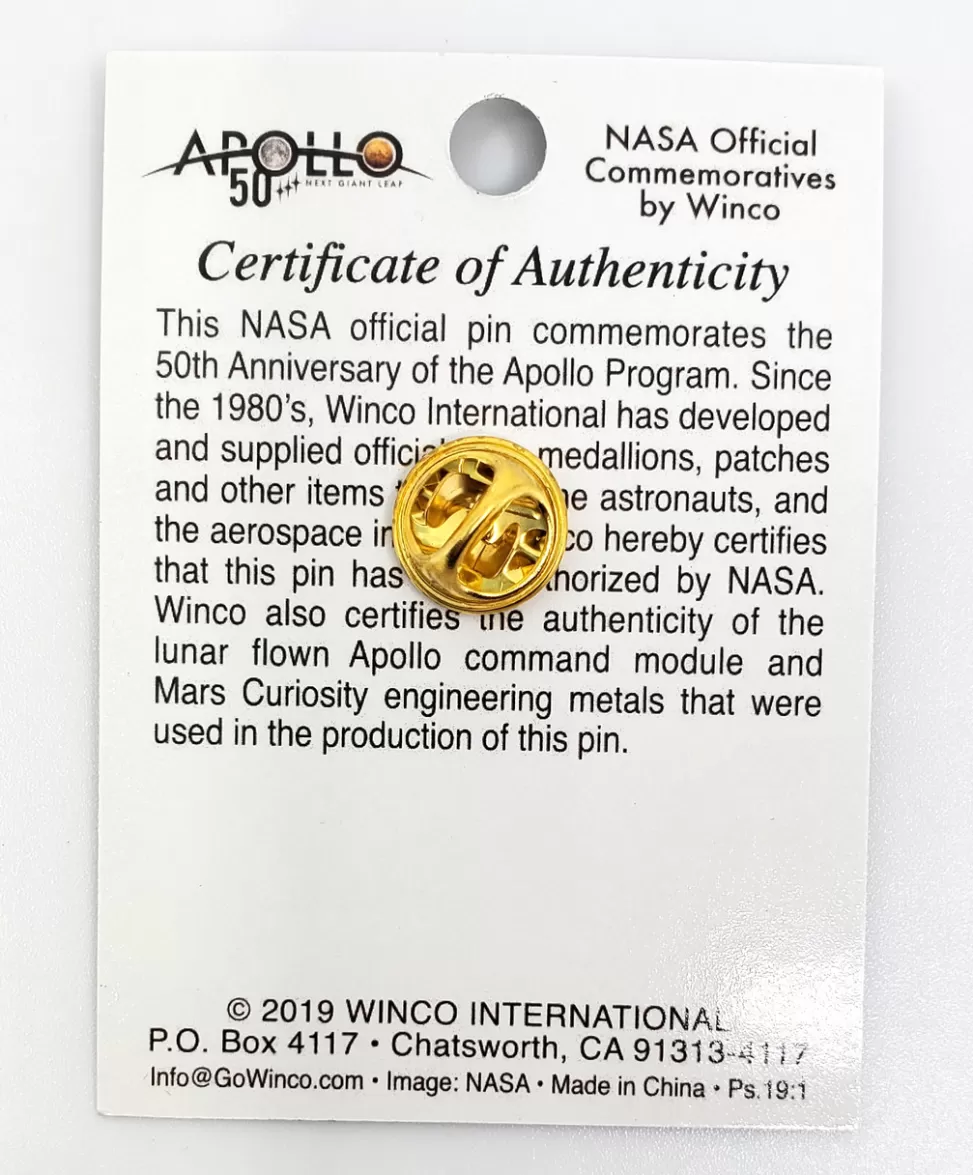 Best Sale NASA Gear NASA Apollo 50th Logo Oval Pin