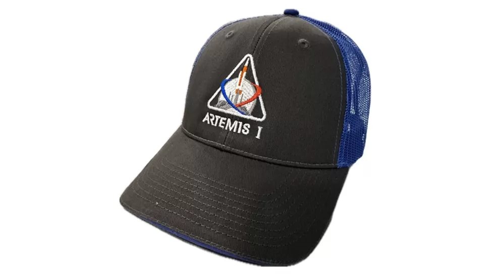 Sale NASA Gear NASA Artemis Logo - Black And Blue Trucker Hat