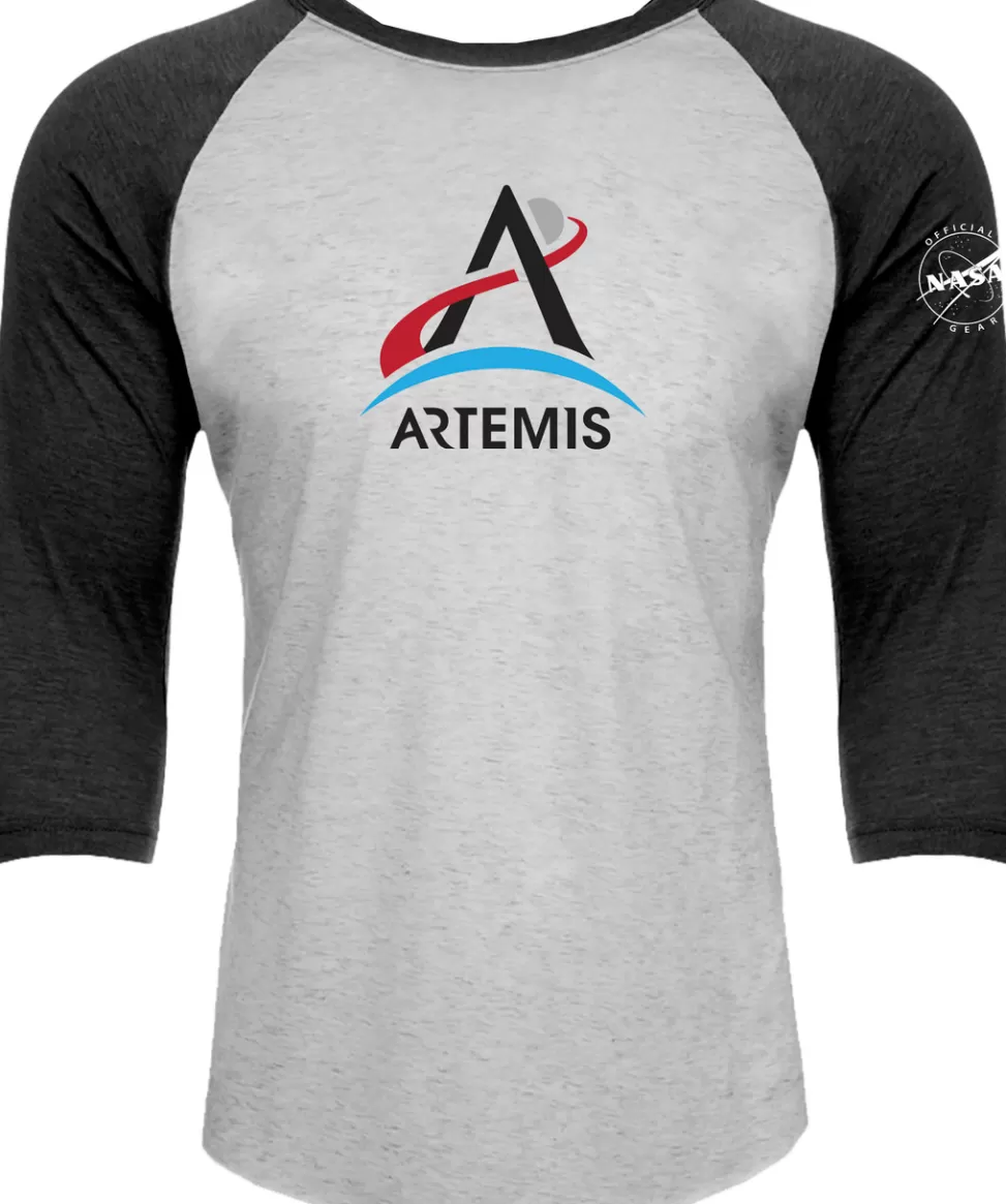 Online NASA Gear NASA Artemis Logo - Adult Baseball T-Shirt