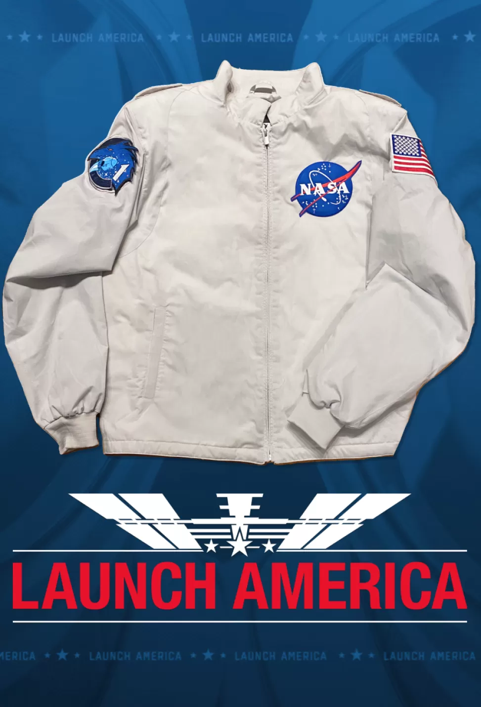 Fashion NASA Gear NASA Crew 1 Launch America On-Air Jacket - Mens