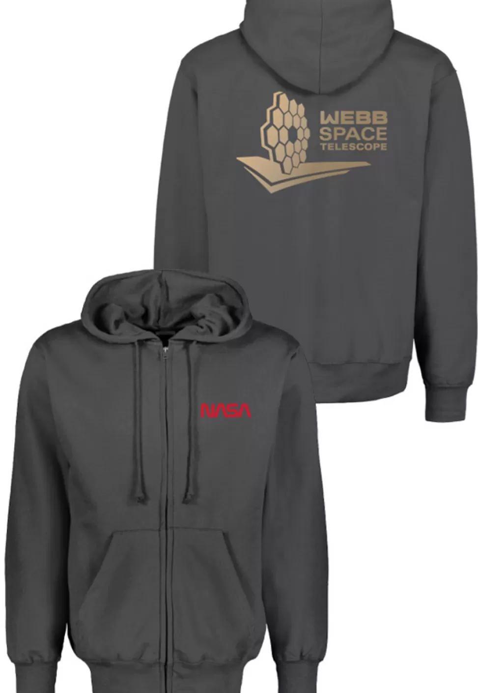 Shop NASA Gear NASA James Webb Space Telescope (JWST) Foil Zip Hoodie