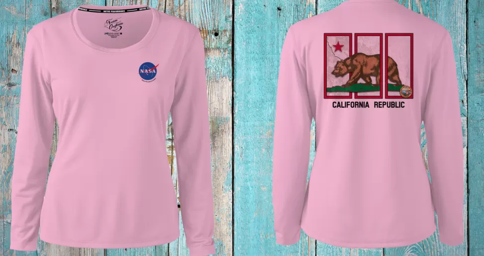 Best NASA Gear NASA Logo Ames Research Center - Long Sleeve Performance Ladies Shirt
