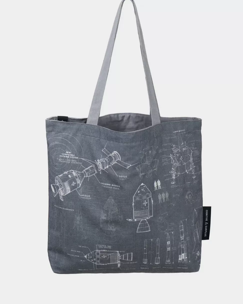 Best NASA Gear NASA Meat Ball Logo - Rocketry Canvas Shoulder Tote