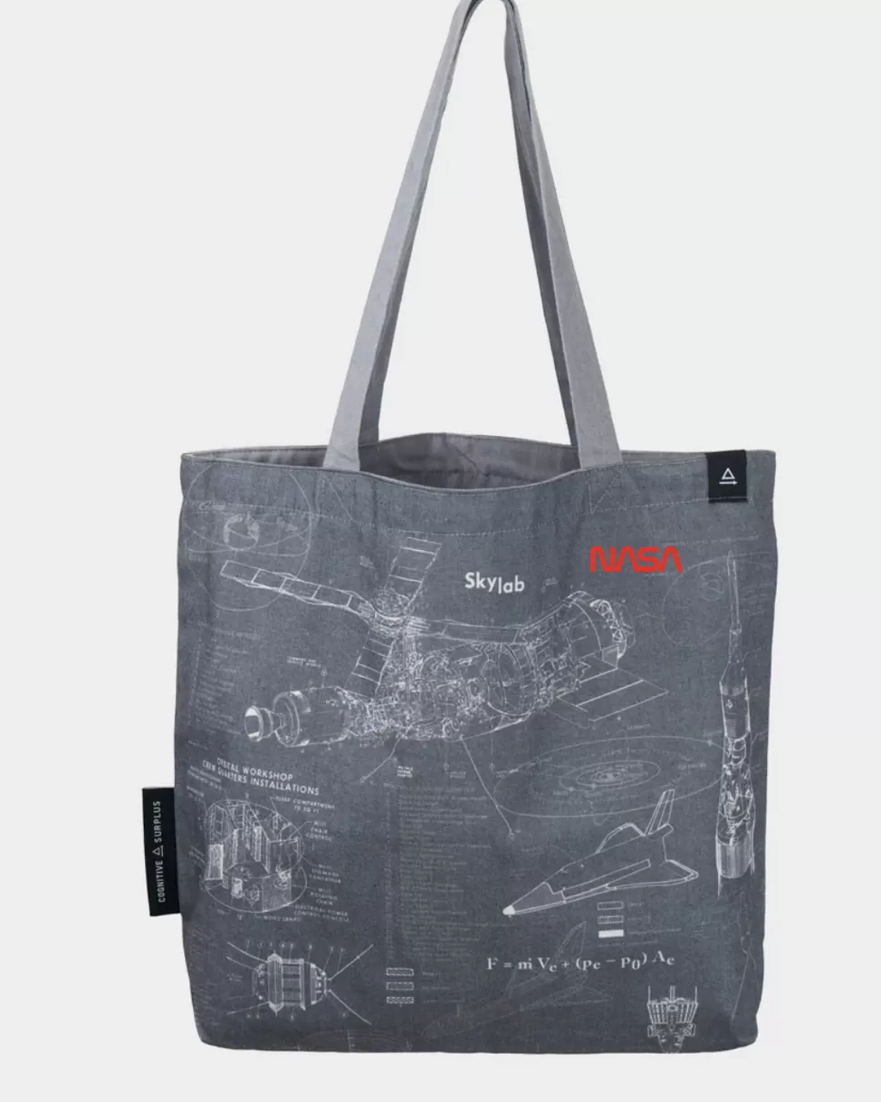 Best NASA Gear NASA Meat Ball Logo - Rocketry Canvas Shoulder Tote