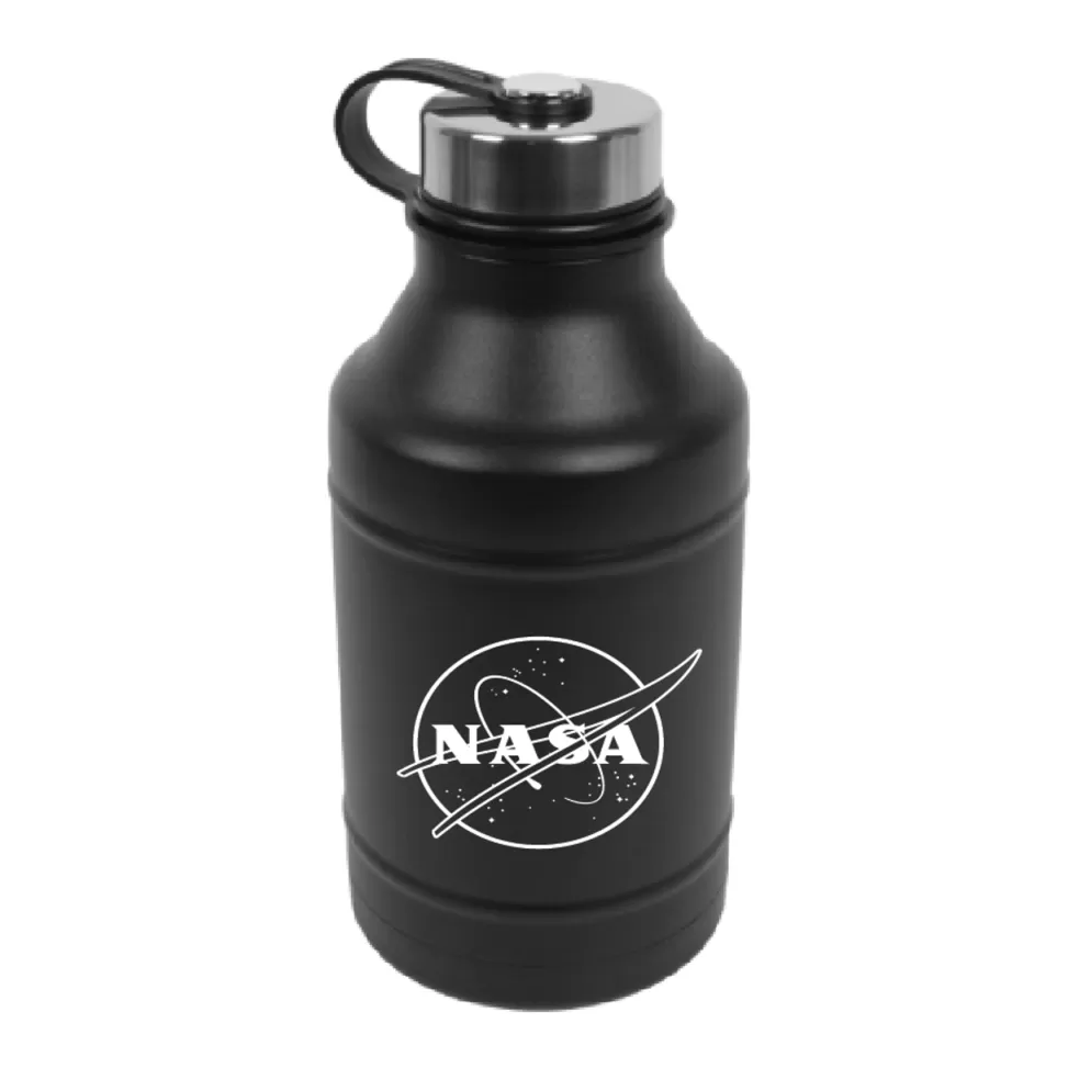 Fashion NASA Gear NASA Meatball Logo - 64 oz Insulated Bottle - Black