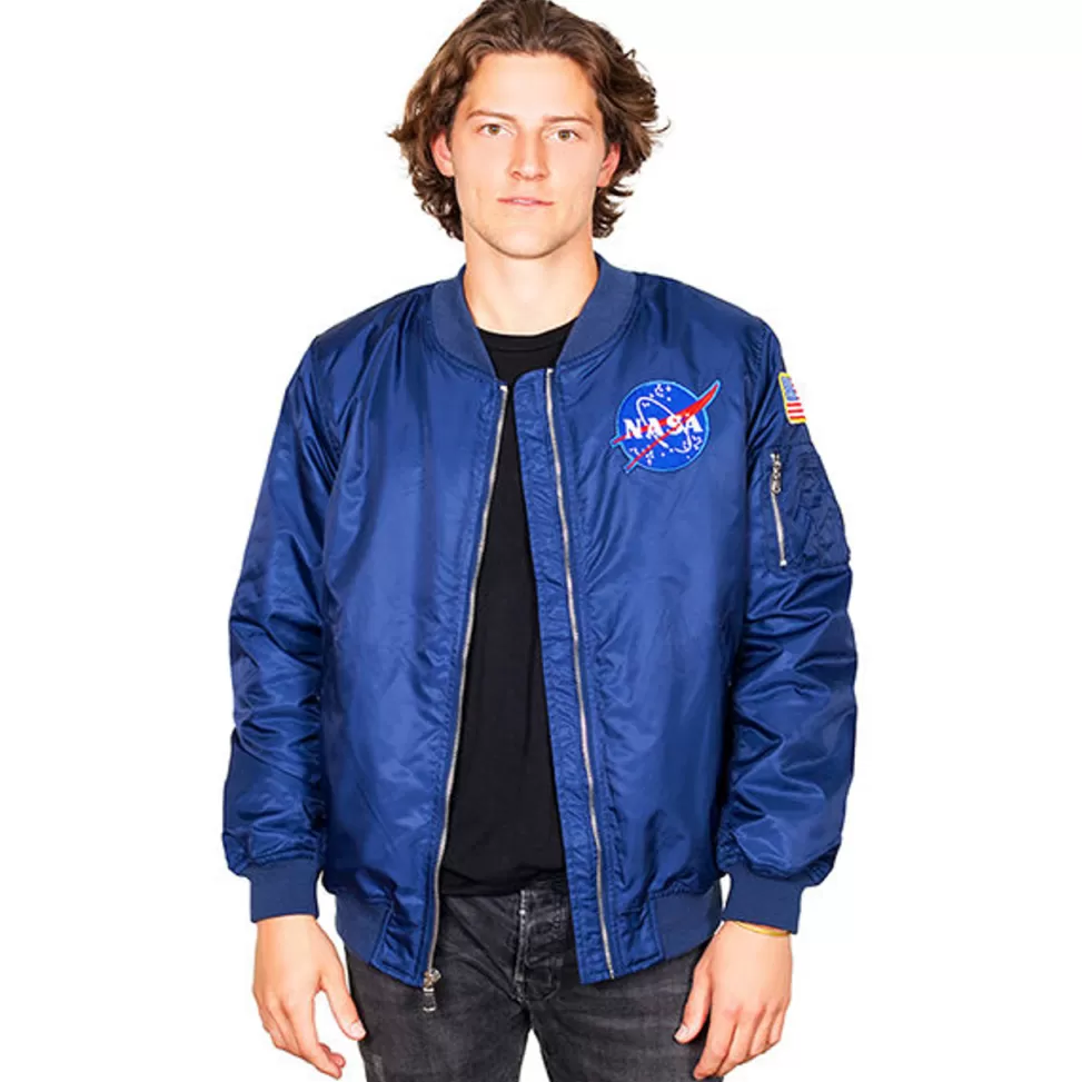 New NASA Gear NASA Meatball Logo - 2 Patch Adult Bomber Jacket