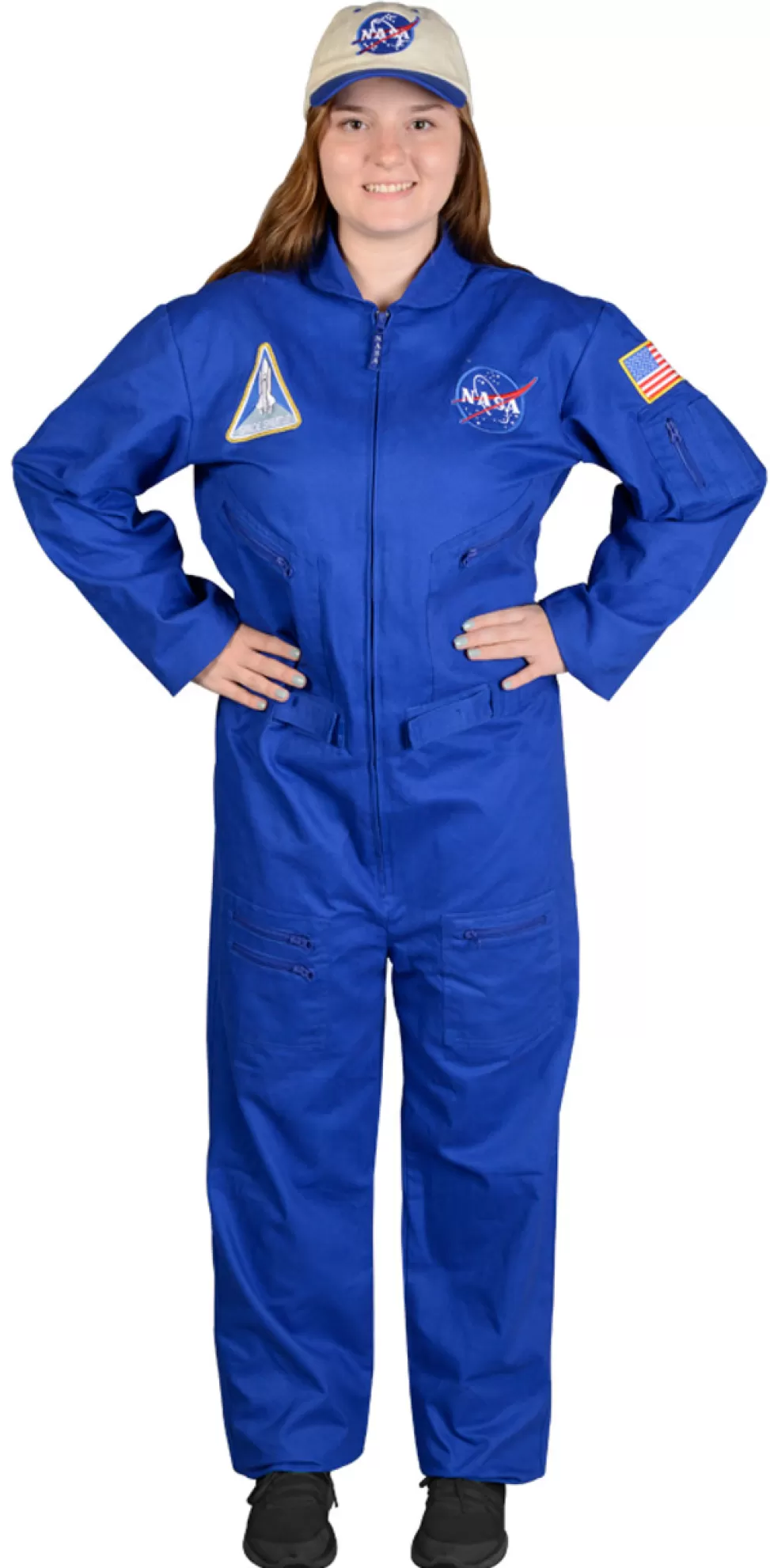 Best NASA Gear NASA Meatball Logo - Adult Flight Suit (Costume) Blue