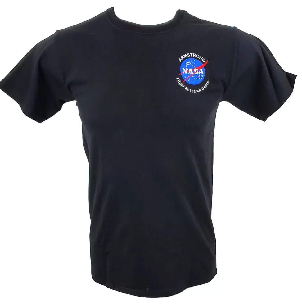 Cheap NASA Gear NASA Meatball Logo - Armstrong Embroidered Adult T-Shirt