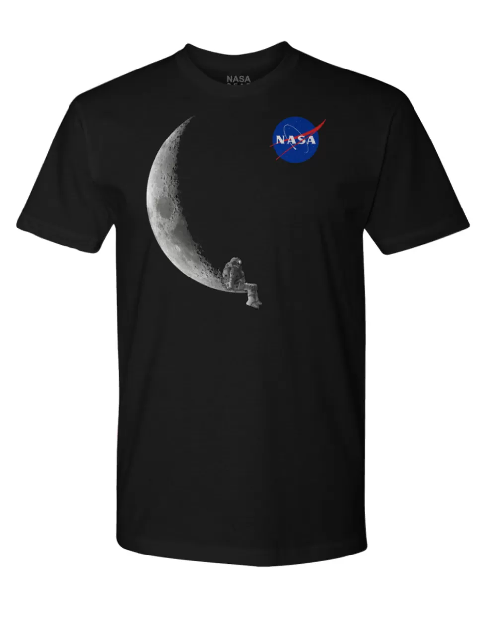 New NASA Gear NASA Meatball Logo - Crescent Moon Adult T-Shirt