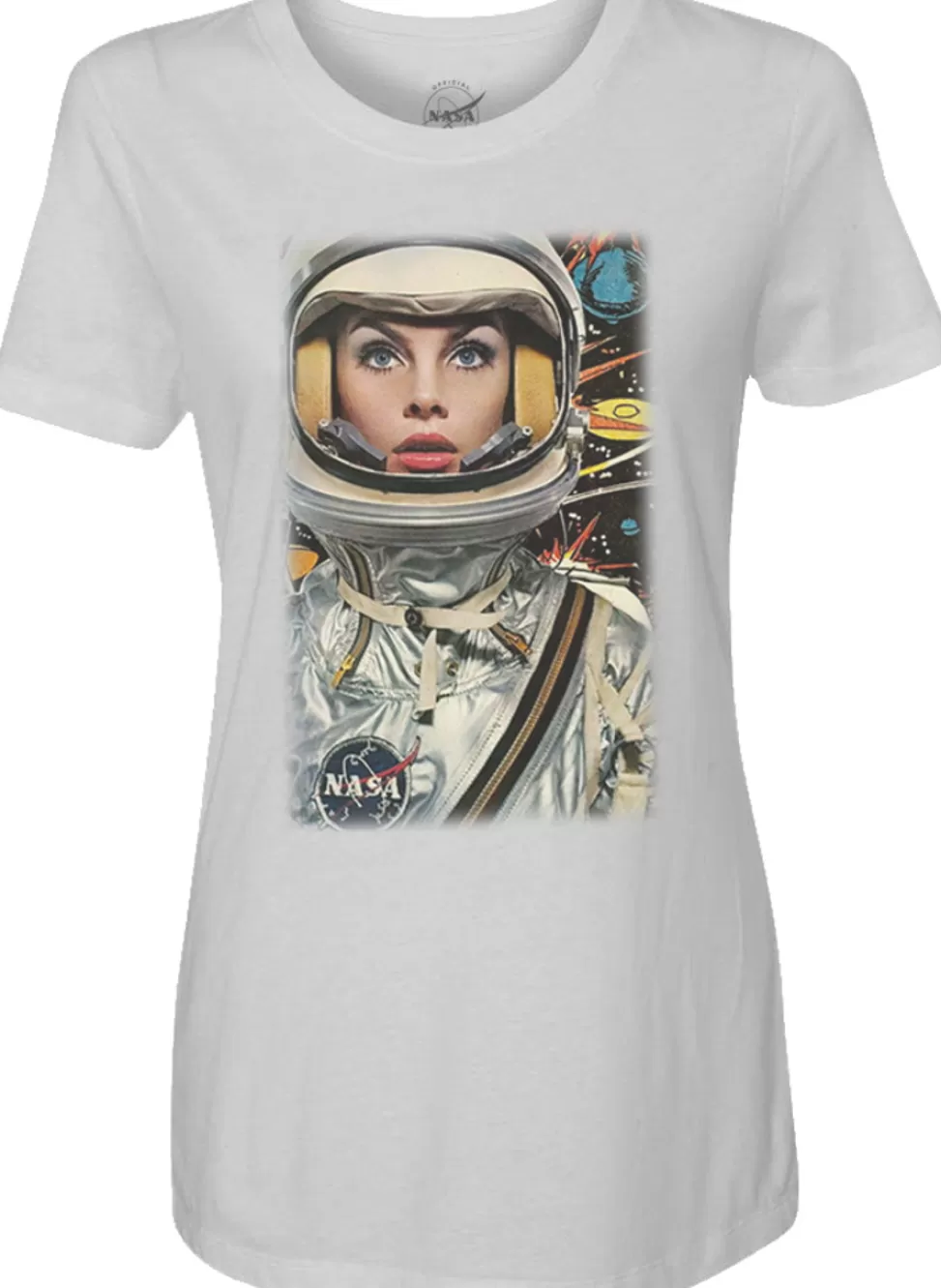 Fashion NASA Gear NASA Meatball Logo - Lady Astronaut Ladies T-Shirt