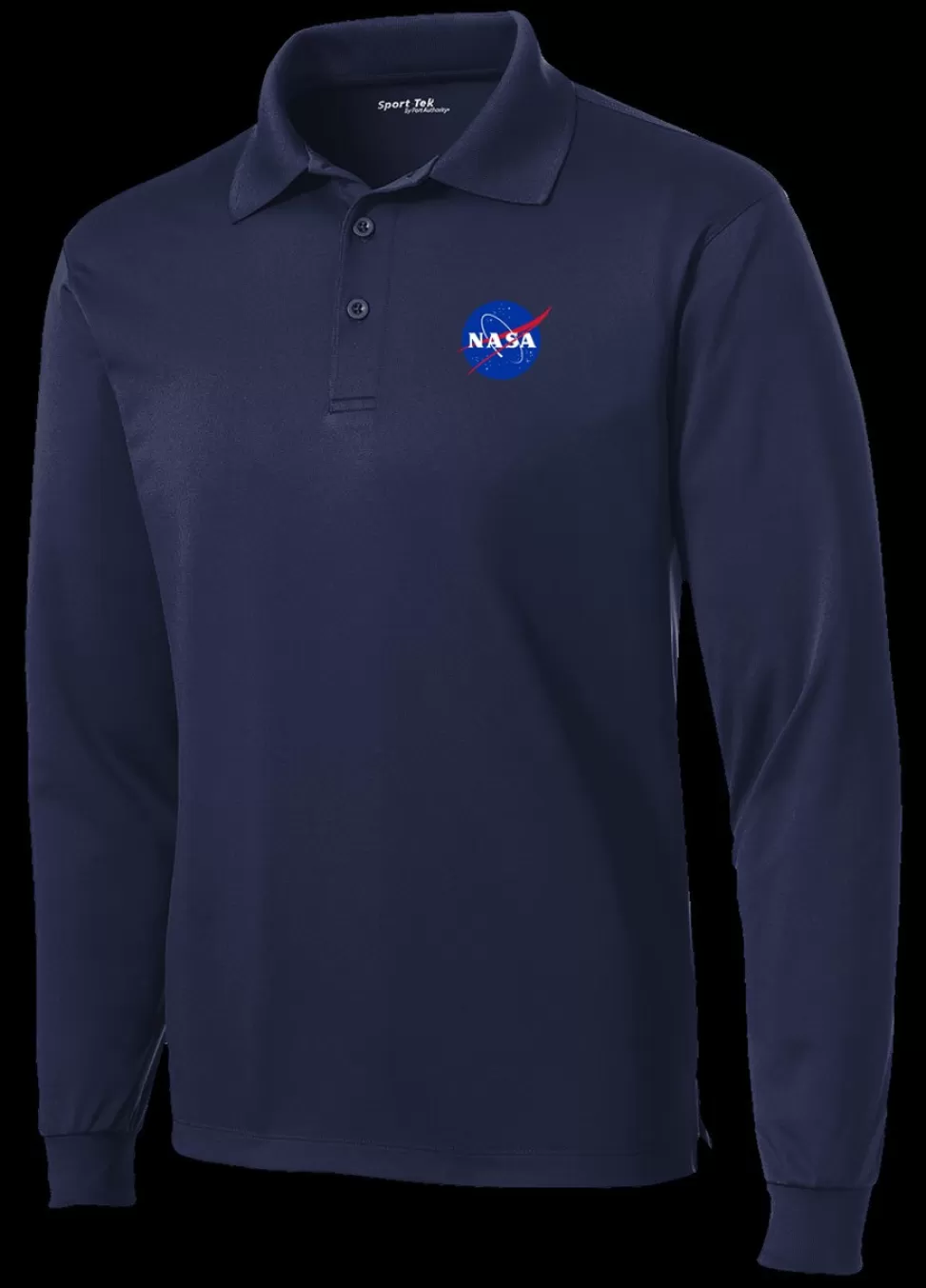 Online NASA Gear NASA Meatball Logo - Long Sleeve Polo