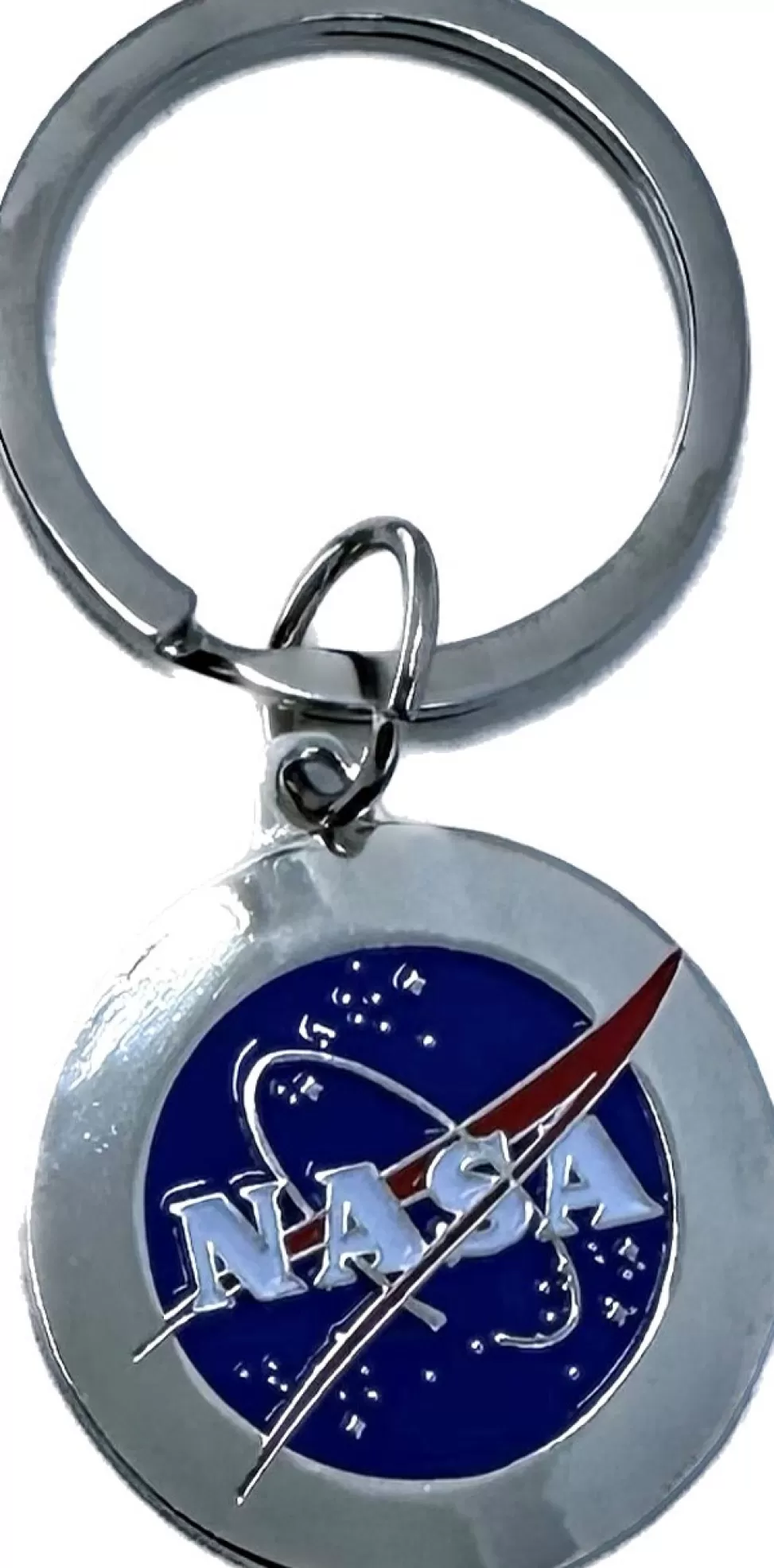 Clearance NASA Gear NASA Meatball Logo - Silver Keychain