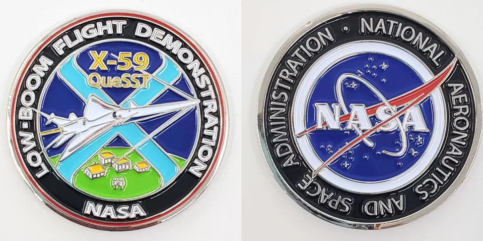 Flash Sale NASA Gear NASA Meatball Logo - X-59 QueSSt Medallion