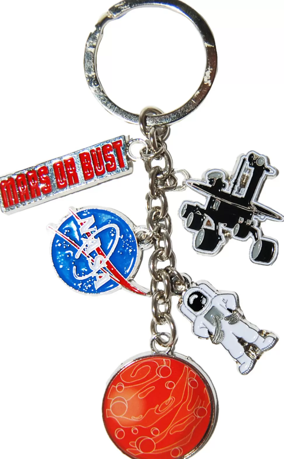 Cheap NASA Gear NASA Meatball Logo Mars or Bust Dangle Keychain