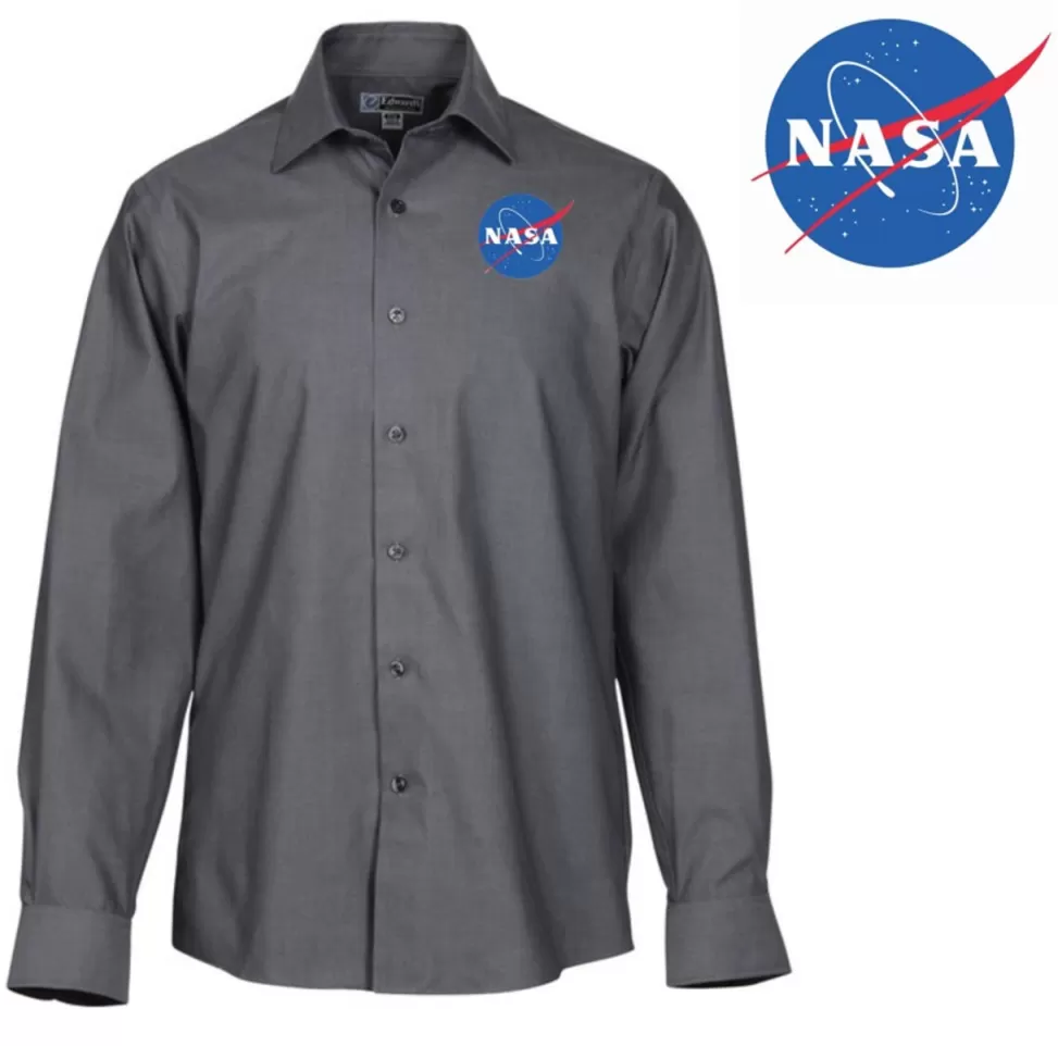 Fashion NASA Gear NASA Meatball Logo 2" Embroidery - Men's Dress Shirt