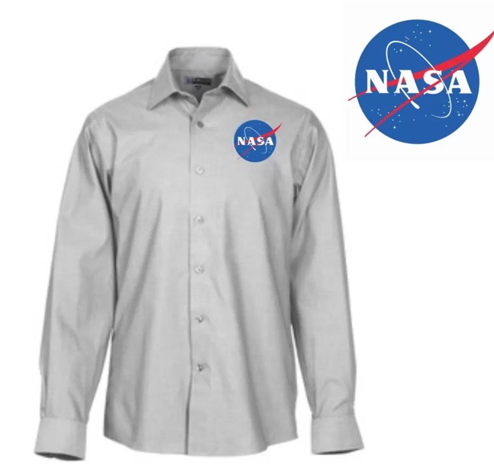 Fashion NASA Gear NASA Meatball Logo 2" Embroidery - Men's Dress Shirt