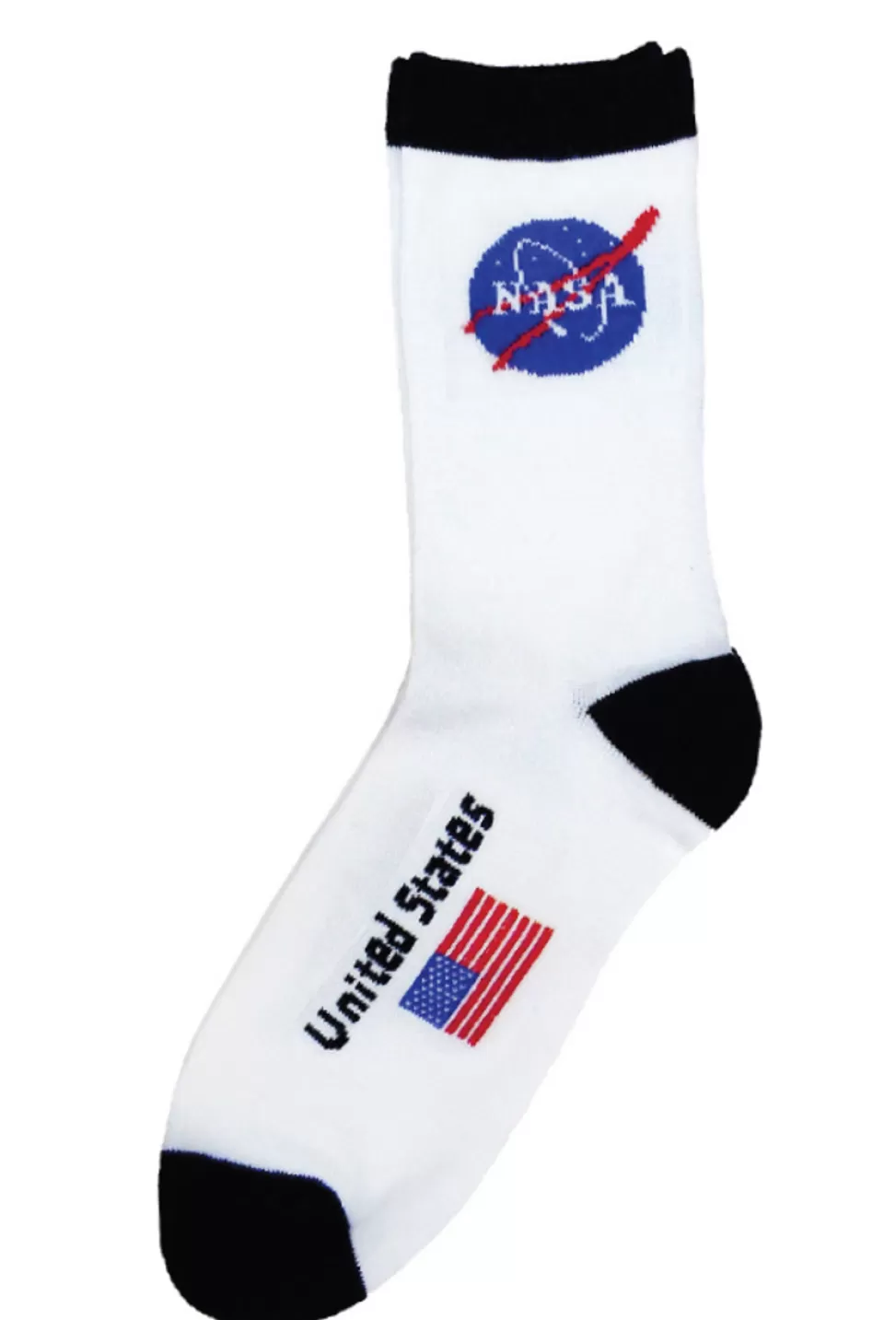 Cheap NASA Gear NASA Meatball Logo with US Flag Socks