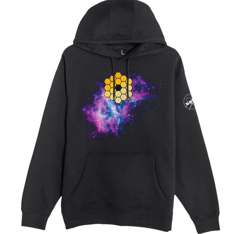 Online NASA Gear NASA Meatball Outline - James Webb Nebula Hoodie