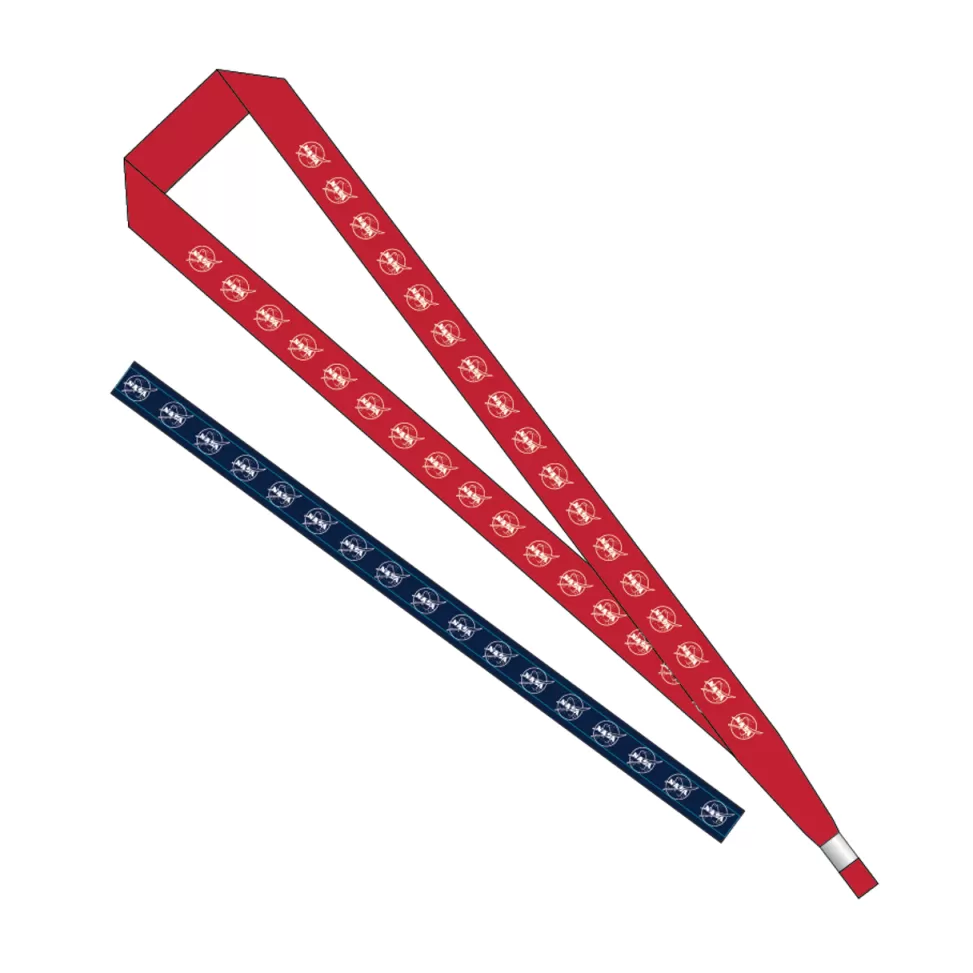 Shop NASA Gear NASA Meatball Outline Logo Lanyard - Red