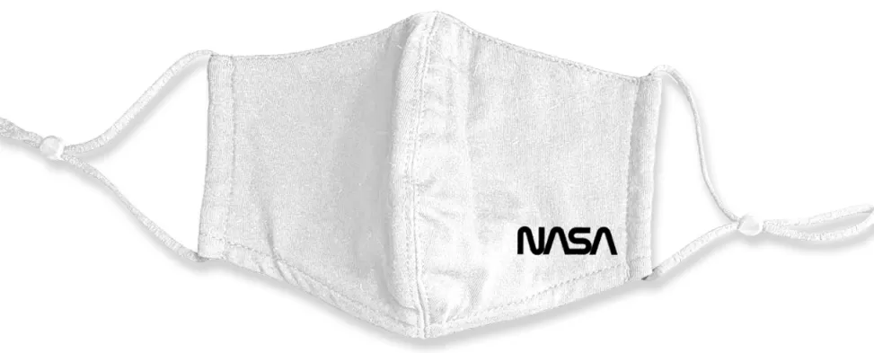 New NASA Gear NASA Worm Logo - 4 Layer Cotton Face Mask With Adjustable Ear Loops