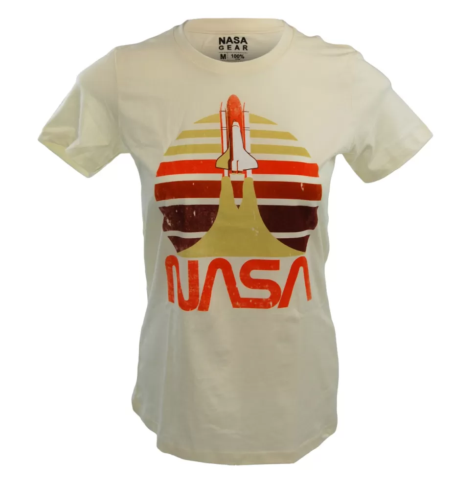 Best Sale NASA Gear NASA Worm Logo - Retro Shuttle Ladies T-Shirt