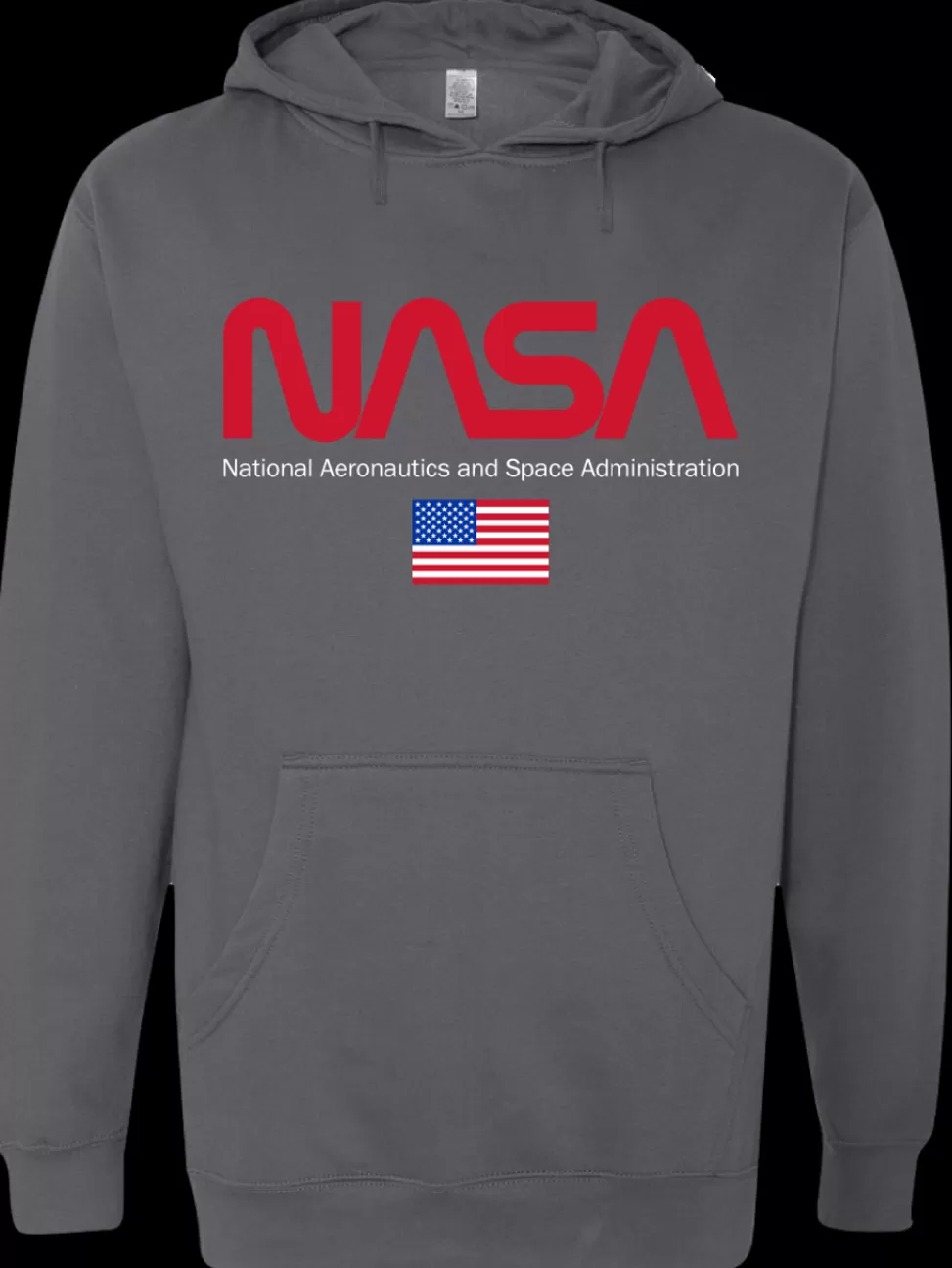 Store NASA Gear NASA Worm Logo - Acronym Medium Weight Adult Hoodie