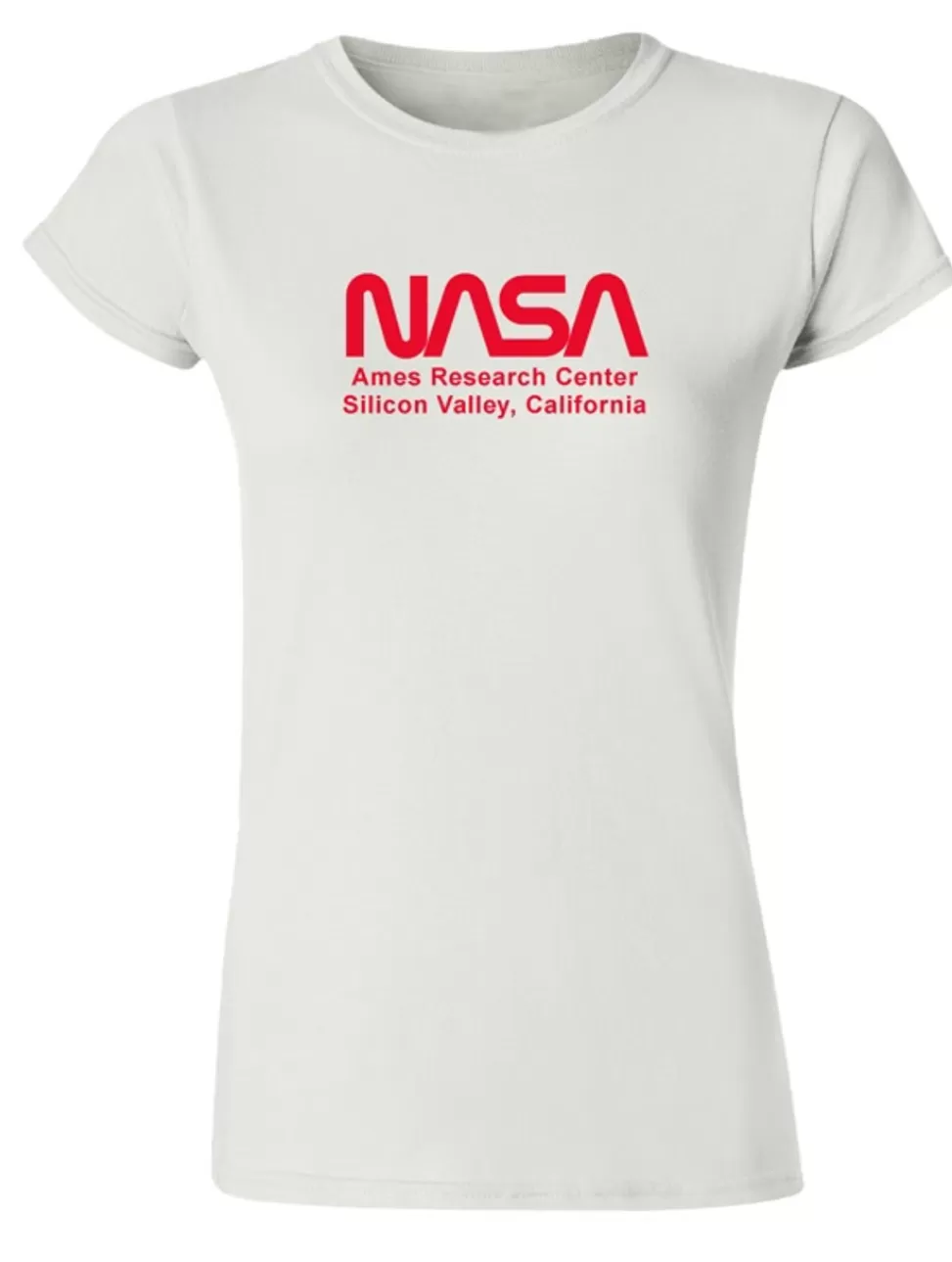 Store NASA Gear NASA Worm Logo - Big Logo - Ames Research Center - Ladies T-Shirt