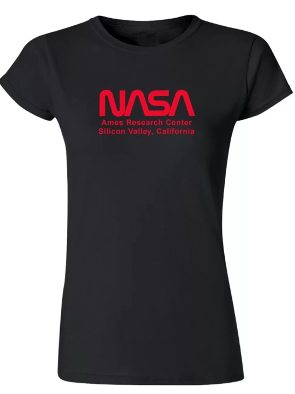 Store NASA Gear NASA Worm Logo - Big Logo - Ames Research Center - Ladies T-Shirt