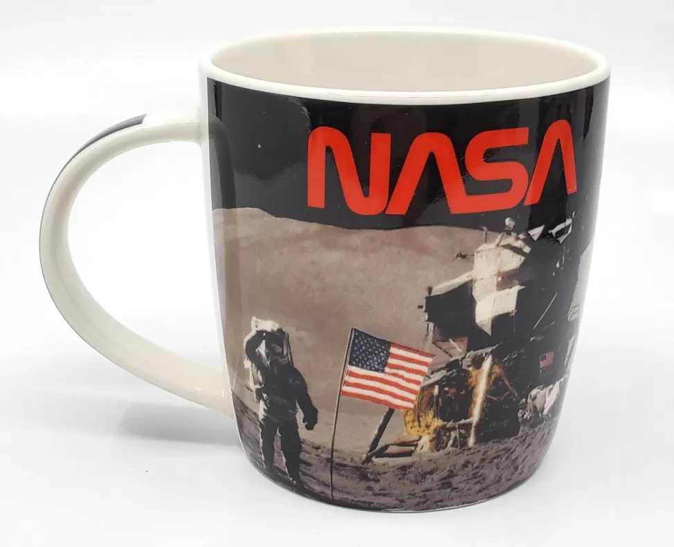 Shop NASA Gear NASA Worm Logo - Boxed Moon Landing Mug