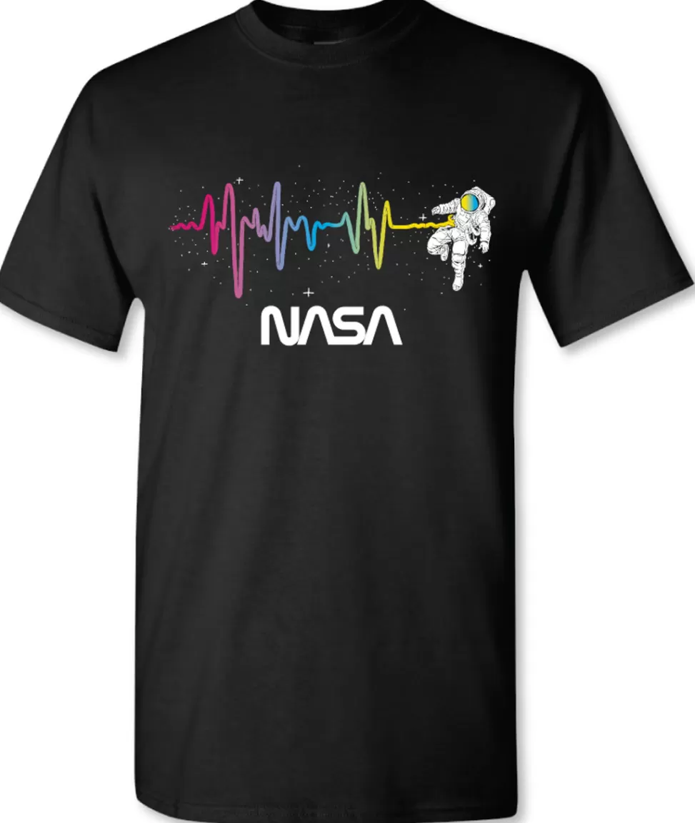 Discount NASA Gear NASA Worm Logo - Heartbeat T-Shirt