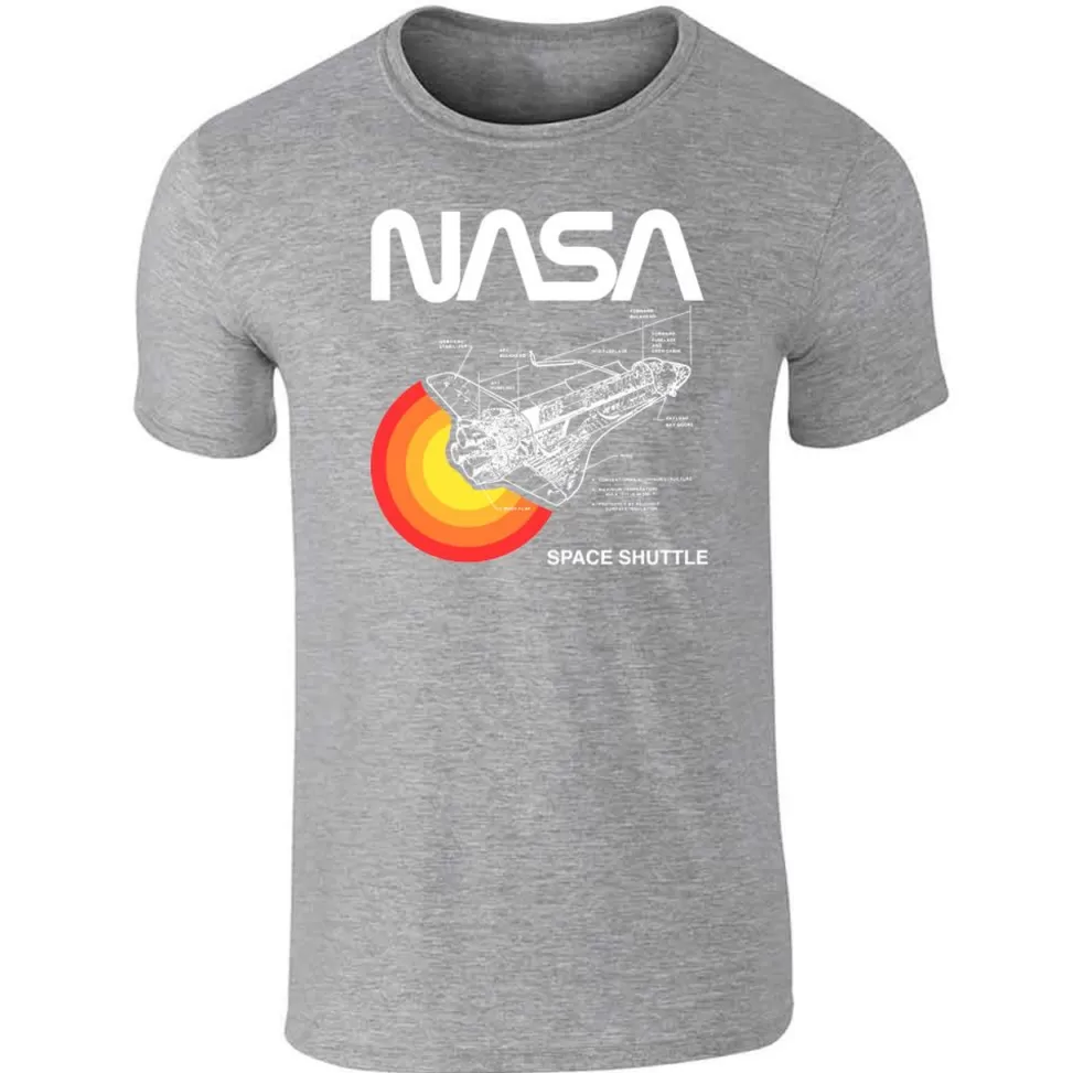 Cheap NASA Gear NASA Worm Logo - Space Shuttle Diagram T-Shirt