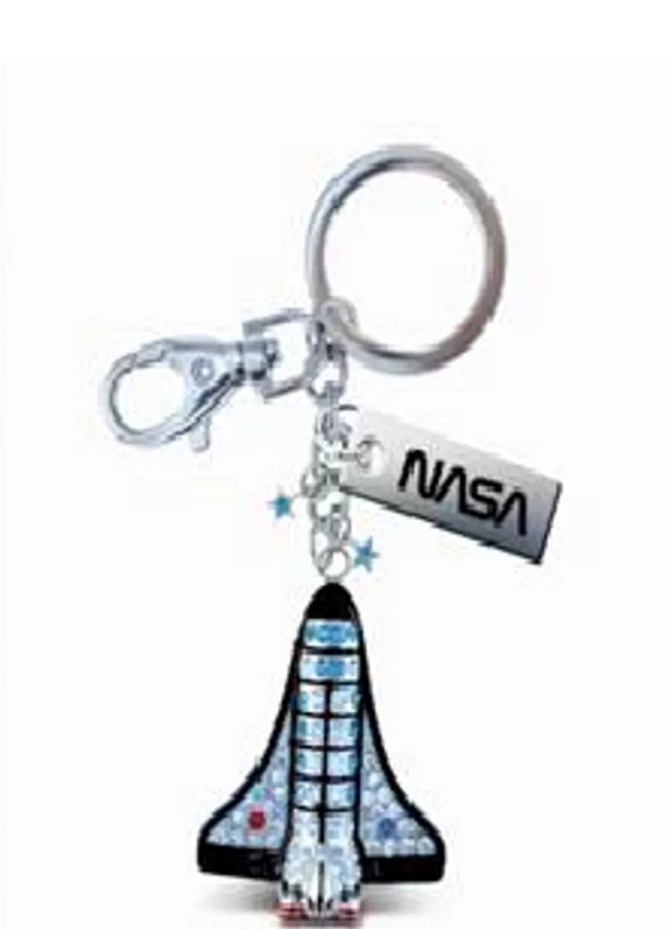 Fashion NASA Gear NASA Worm Logo - Space Shuttle Sparkling Keychain