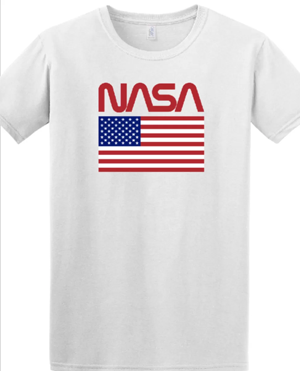 Online NASA Gear NASA Worm Logo - US Flag