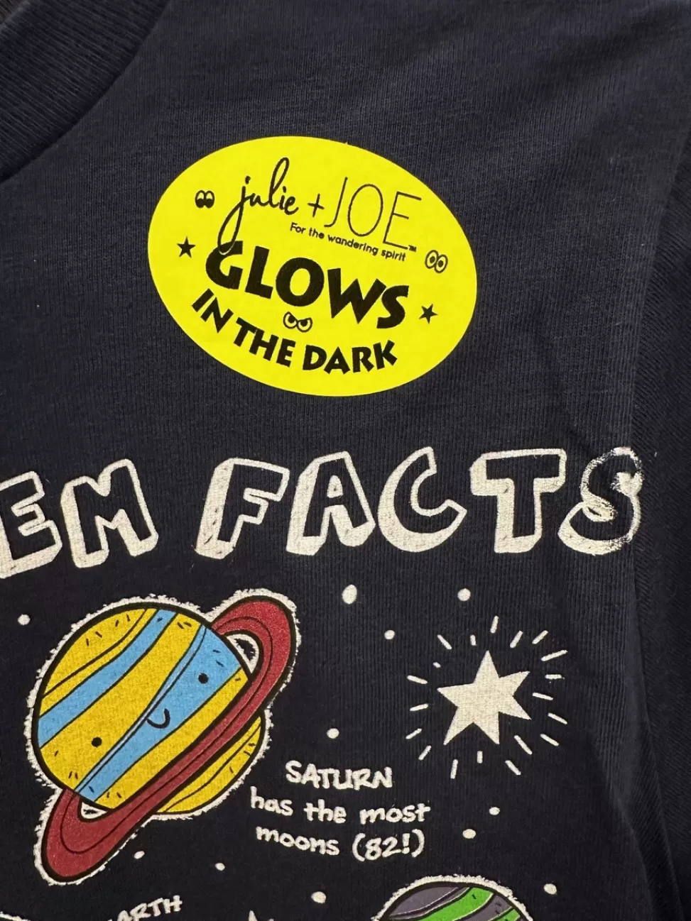 Fashion NASA Gear NASA Worm Logo with Ames - Solar System Facts Youth Shirt