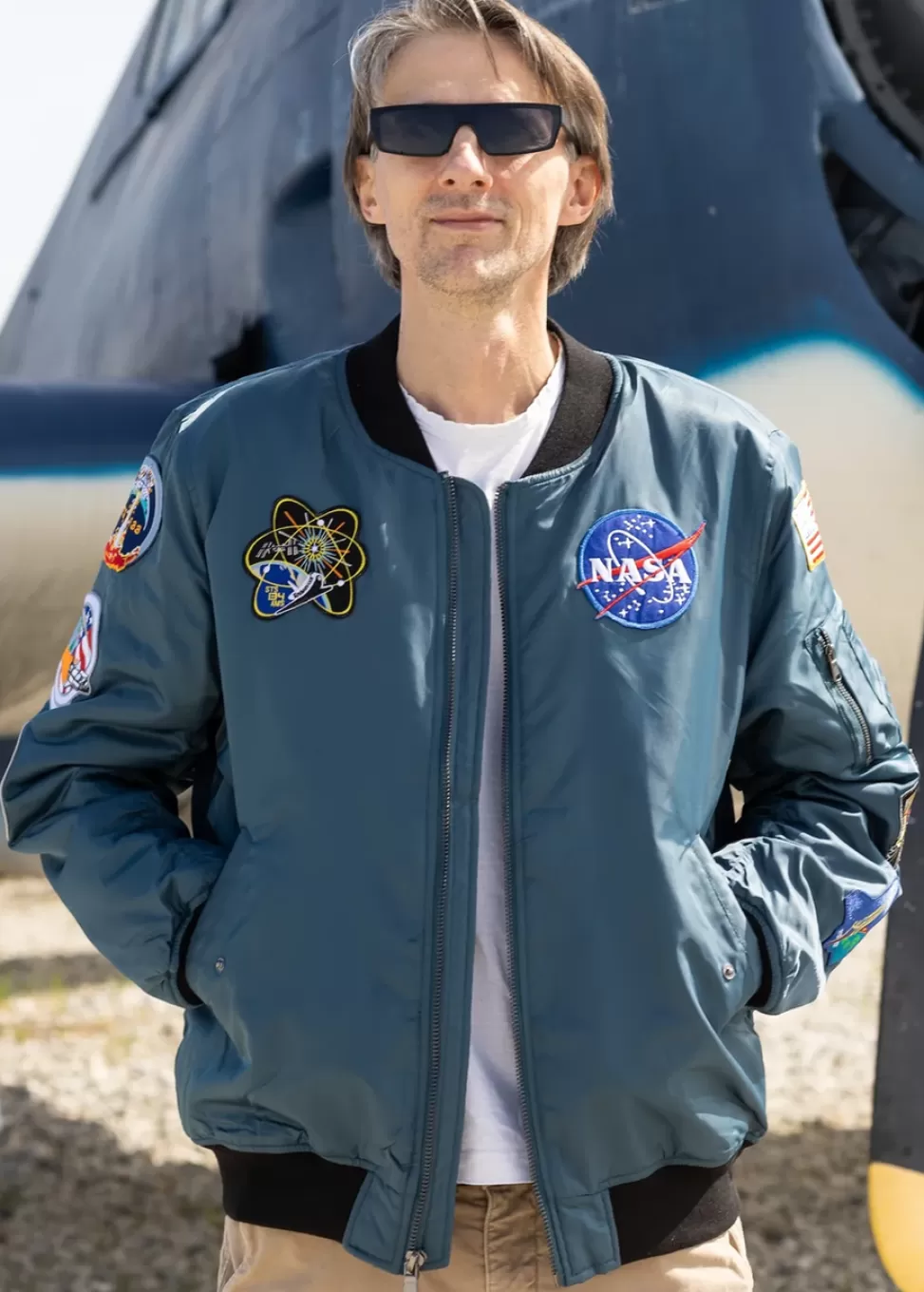 Best NASA Gear Space Shuttle 8 Patch - Adult Bomber Jacket